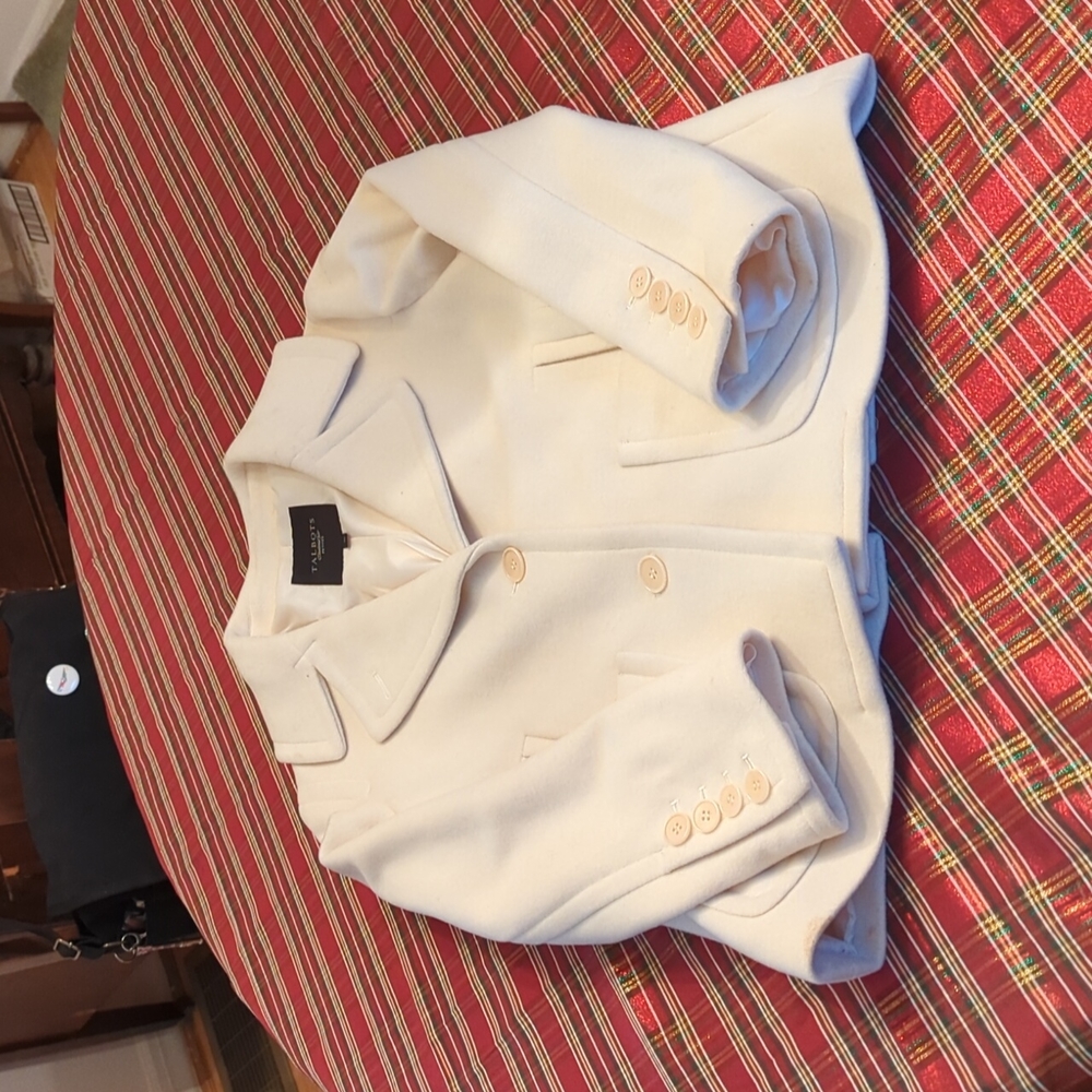 Talbot's White Winter Blazer Jacket - image 1